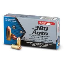 Aguila .380 ACP Full Metal Jacket, 95 Grain (50 Rounds) - 1E802110