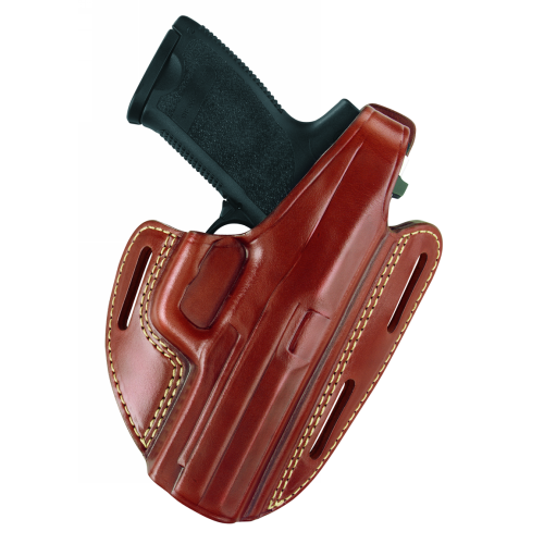 Three Slot Pancake Holster  Three Slot Pancake Holster Chestnut Brown Finish Fits GLOCK 17, 22, 31 - 803-G17