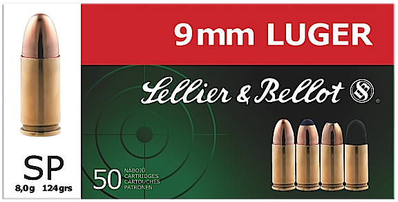 Magtech Ammunition 9mm Soft Point, 124 Grain (50 Rounds) - SB9S