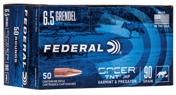 Federal Cartridge American Eagle 6.5 Grendel Jacketed Hollow Point, 90 Grain (50 Rounds) - AE65GDL90VP