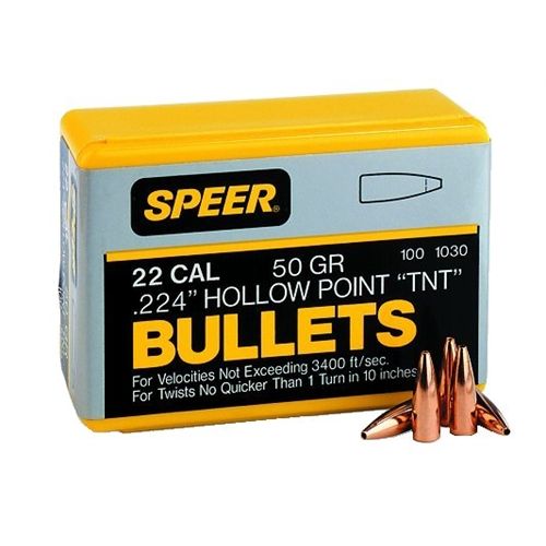 Speer 22 Cal 50 Grain Spitzer 100/Box 1029