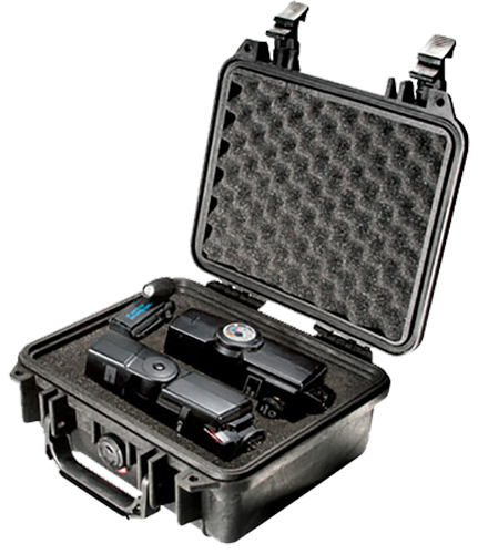 Pelican 1200 Case 10x9x4" Watertight/Crushproof Black Poly