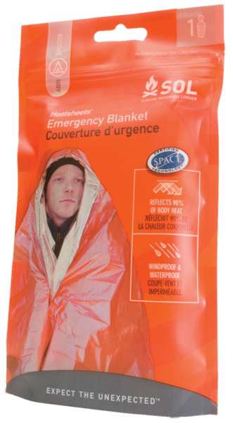 Adventure Medical Kits 01401222 Emergency Blanket 1Person 56"x84" Orange/Silver