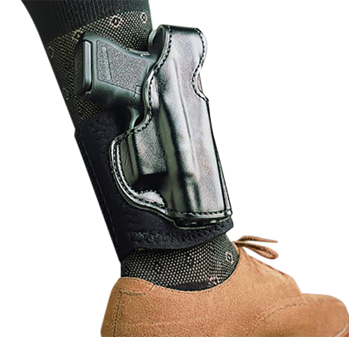 Desantis Gunhide Die Hard Right-Hand Ankle Holster for Smith & Wesson Shield in Black (4") - 014PCX7Z0