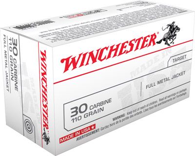 Winchester Q Series .30 Carbine Full Metal Case, 110 Grain (50 Rounds) - Q3132