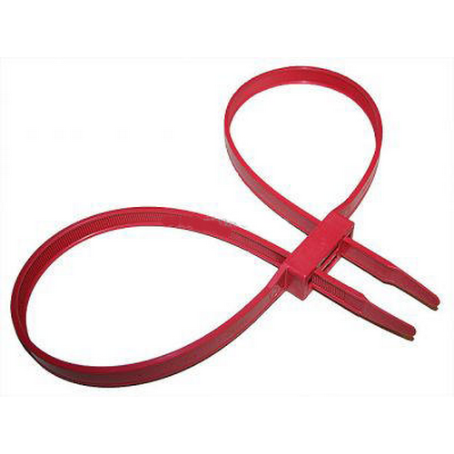 Plastic Double Cuff Color: Red Quantity: 10