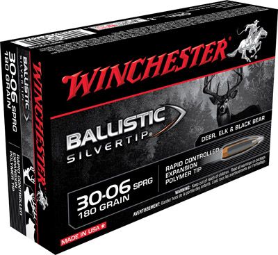 Winchester Supreme .30-06 Springfield Ballistic Silvertip, 180 Grain (20 Rounds) - SBST3006B