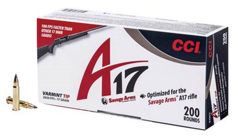 CCI 17HMR A17 Rimfire Ammo for Savage A17 (200 Rounds) - 949CC