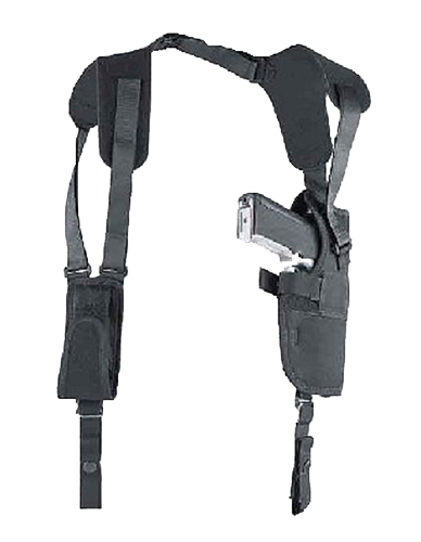 Uncle Mike's Vertical System Right-Hand Shoulder Holster for Medium Autos in Black (3" - 4") - 75011