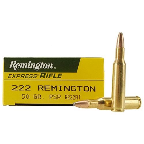 Remington Standard .222 Remington Pointed Soft Point, 50 Grain (20 Rounds) - R222R1