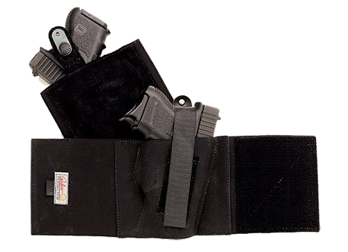 Galco International Cop Ankle Band Right-Hand Ankle Holster for Glock 26, 27, 33/Smith & Wesson 3913, 4013, 469, 669, 6904, 6906 in Black (Large) - CAB2L