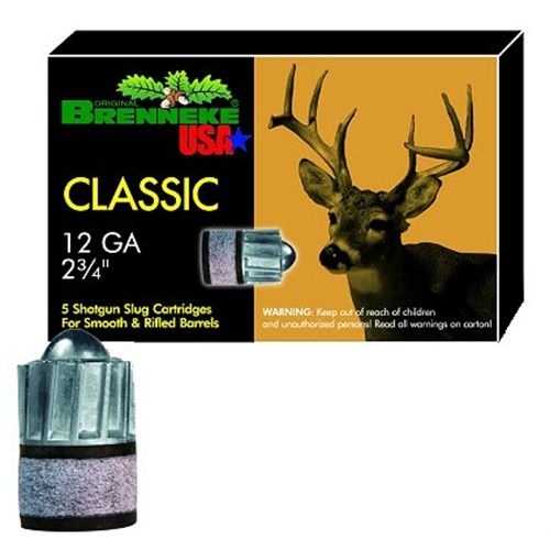 Brenneke USA Classic Magnum .12 Gauge (2.75") Slug (Classic) Lead (5-Rounds) - SL122CLM