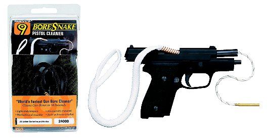 Hoppes 44/45 Caliber Pistol Quick Cleaning Boresnake with Brass Weight 24004