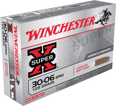 Winchester Super-X .30-06 Springfield Pointed Soft Point, 125 Grain (20 Rounds) - X30062