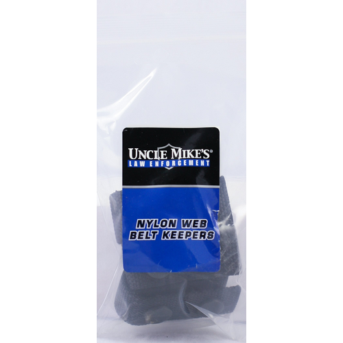 Uncle Mike's Web Belt Keeper 4 Pack in Black - 88652