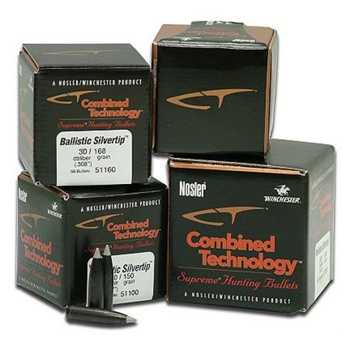 Nosler Ballistic Silver Tip Bullet 30 Cal 150 Grain Boat Tail 50/Box 51150