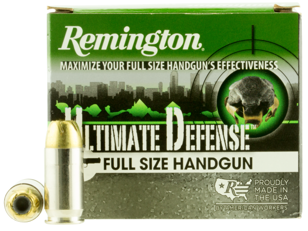 Remington Ultimate Defense .45 ACP Brass Jacket Hollow Point, 185 Grain (20 Rounds) - HD45APC