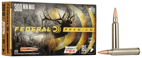 Federal Cartridge .300 Winchester Magnum Barnes Triple Shock X-Bullet, 165 Grain (20 Rounds) - P300WR