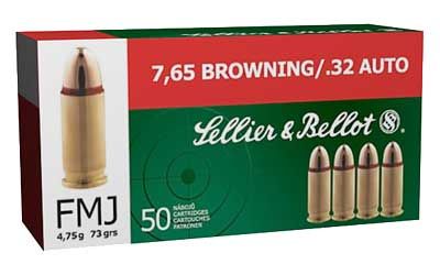 Magtech Ammunition .32 ACP Full Metal Jacket, 73 Grain (50 Rounds) - SB32A