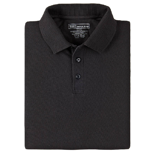 5.11 Tactical Utility Men's Short Sleeve Polo in Black - Medium