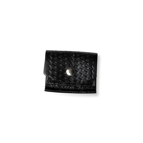 Boston Leather Bullet Pouch Ammo Pouch in Basket Weave Black - 56371