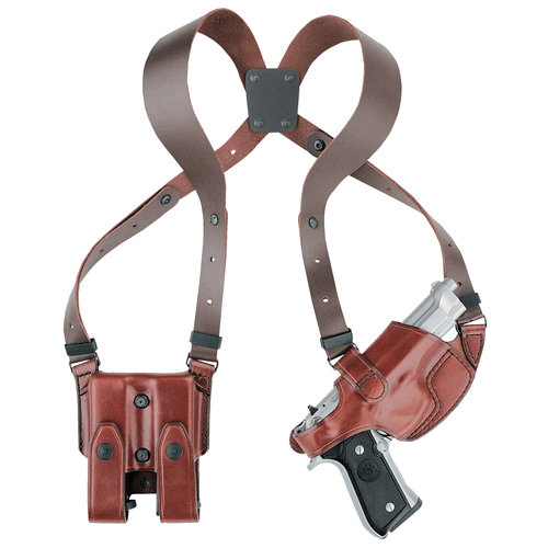 Aker Leather Shoulder Right-Hand Shoulder Holster for Sig Sauer P220, P226 in Plain Black - H101BPRU-SS 220