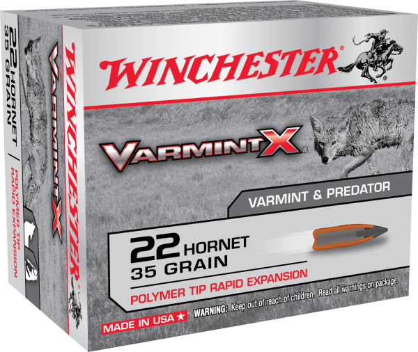 Winchester Varmint X .22 Hornet Varmint, 35 Grain (20 Rounds) - X22P