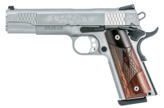 Smith & Wesson 1911 .45 ACP 8+1 5" 1911 in Glass Bead (Engraved) - 10270