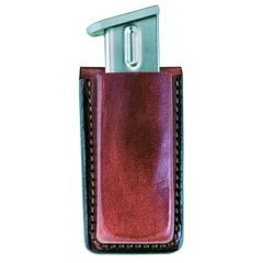 Bianchi Open Magazine Pouch Magazine/Handcuff Holder in Black Smooth Leather - 10740