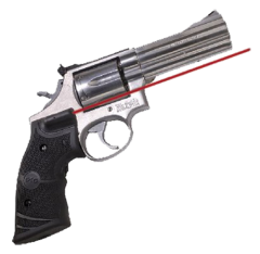 Crimson Trace LG308 Lasergrip SW K/L Rnd Butt Red 633nm 5mW .5"@50ft Blk Rubber