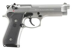 Beretta 92FS 9mm 15+1 4.9" Pistol in Inox Stainless Steel (Ambidextrous Safety) - JS92F520M