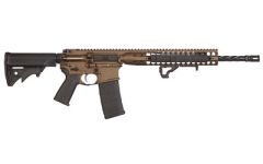 Lwrc Direct Impingement Rifle, Semi-automatic Rifle, 223 Rem/556nato, 16.1" Cold Hammer Forged Spiral Fluted Barrel, 1:7 Twist, Burnt Bronze Finish, Lwrci Compact Stock, Magpul Moe+ Grip, 10rd, Lwrci Modular Free Float Rail, Lwrci Monoforge Upper Receiver