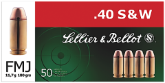 Magtech Ammunition .40 S&W Full Metal Jacket, 180 Grain (50 Rounds) - SB40B