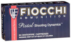 Fiocchi Ammunition .40 S&W Full Metal Jacket Flat Nose, 180 Grain (50 Rounds) - 40SWD