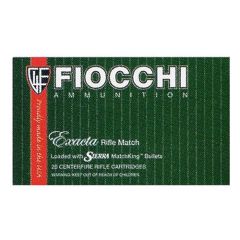 Fiocchi Ammunition Exacta Match Rifle .308 Winchester/7.62 NATO Sierra MatchKing, 175 Grain (20 Rounds) - 308MKD