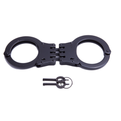 HANDCUFF HINGED DOUBLE-LOCK BLACK