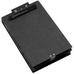 LTR Size Bottom Open Clipboard Box Color: Black Vinyl