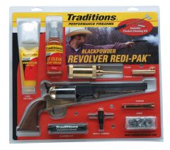 Traditions FRS18511 1851 Navy Revolver 44BP 7.38" Hammer/Blade Walnut Grip Blued