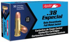 Aguila .38 Special Full Metal Jacket, 130 Grain (50 Rounds) - 1E382521