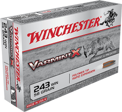 Winchester Super-X .243 Winchester Varmint, 58 Grain (20 Rounds) - X243P