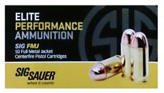 Sig Sauer .45 ACP Full Metal Jacket, 230 Grain (50 Rounds) - E45BA3-50