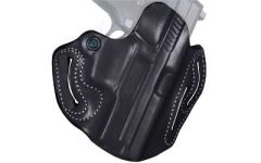 Desantis Gunhide 2 Speed Scabbard Right-Hand Belt Holster for 1911 Commander in Black Leather (4.25") -