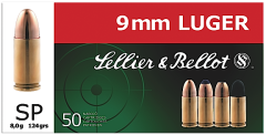 Magtech Ammunition 9mm Soft Point, 124 Grain (50 Rounds) - SB9S