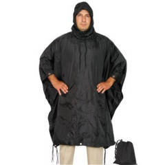 Tru Spec Military Men's Poncho in Black - Adult